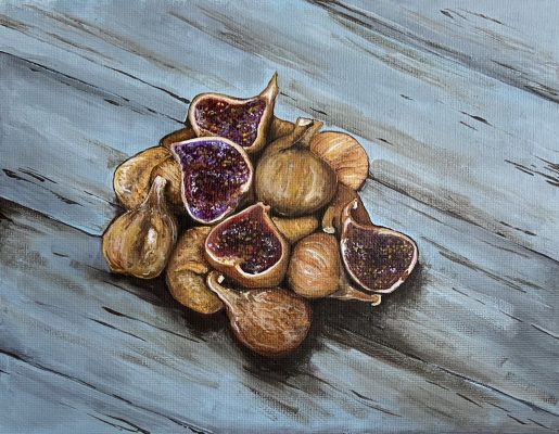 A painting of Dried Figs